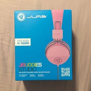 JLab JBuddies Studio Pink On-Ear Kids Headphones